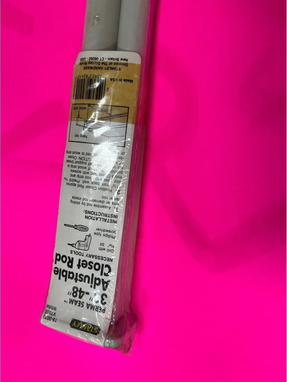 Lot of 4 Stanley Adjustable Closet Rod 30
